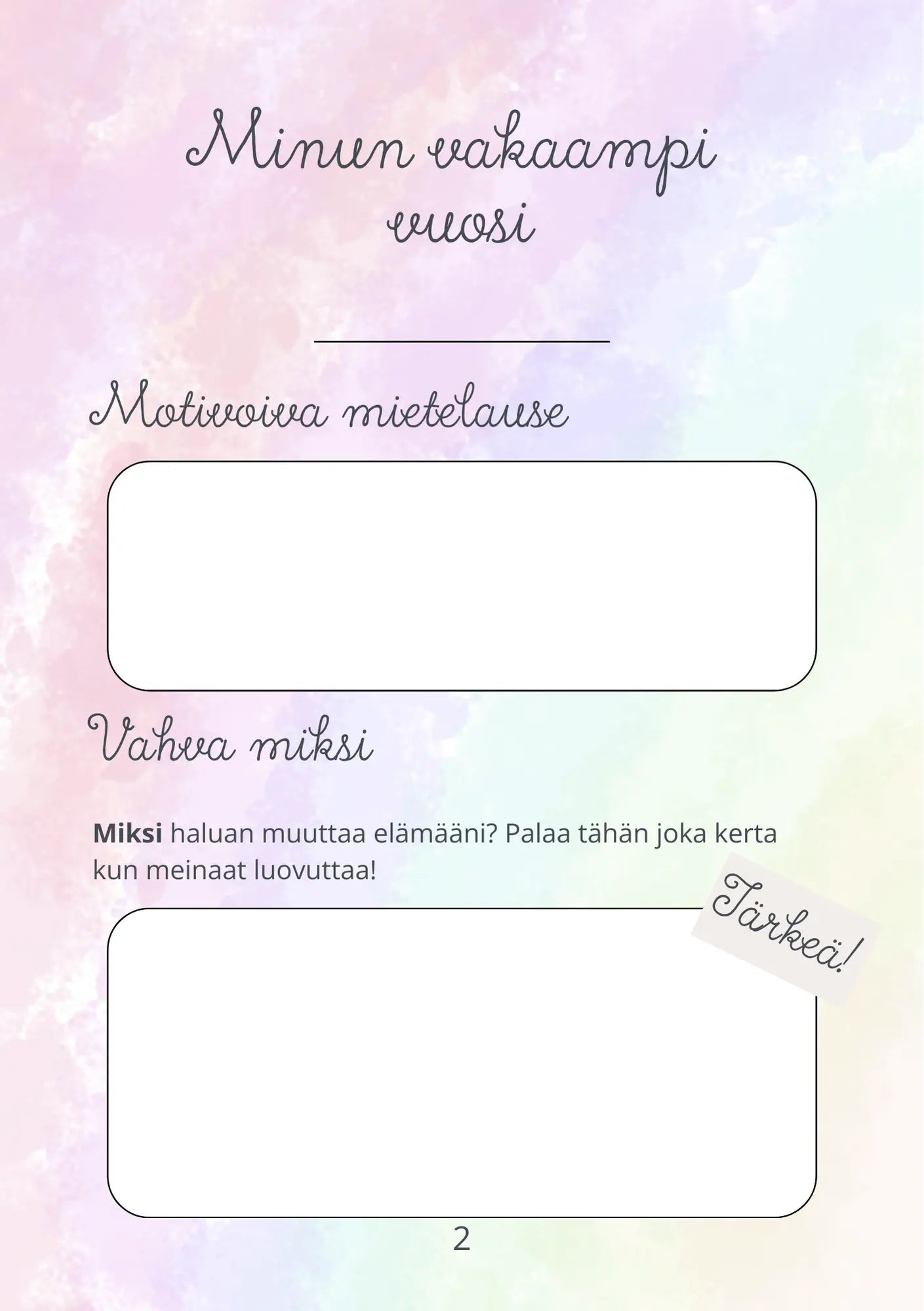 Vakaampi unelmavuosi© - Päiväkirja Vakaaputiikki