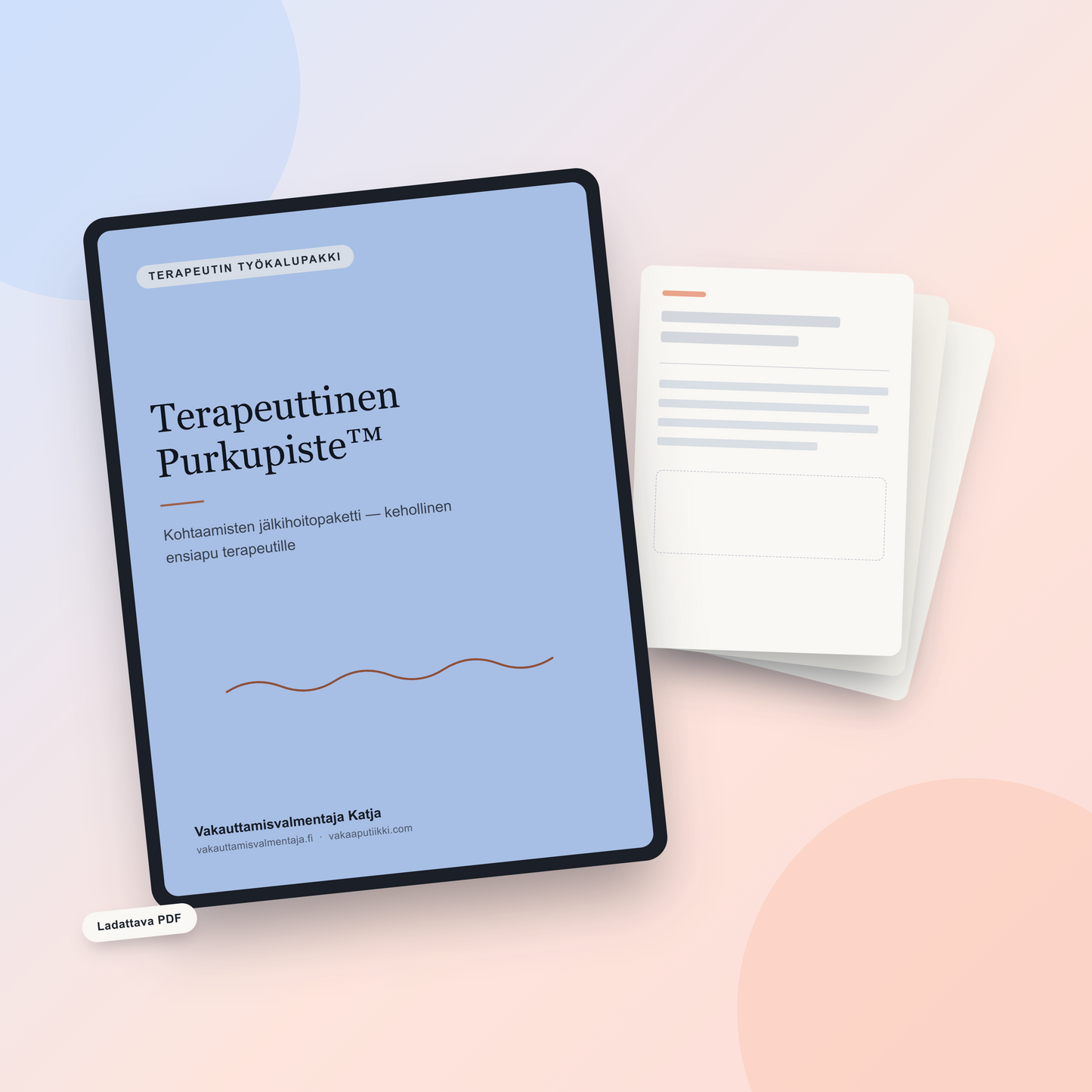 Terapeuttinen Purkupiste™ – kehollinen säätelytyökalu terapeutille kuormittavan asiakastyön jälkeen (PDF) Vakaaputiikki