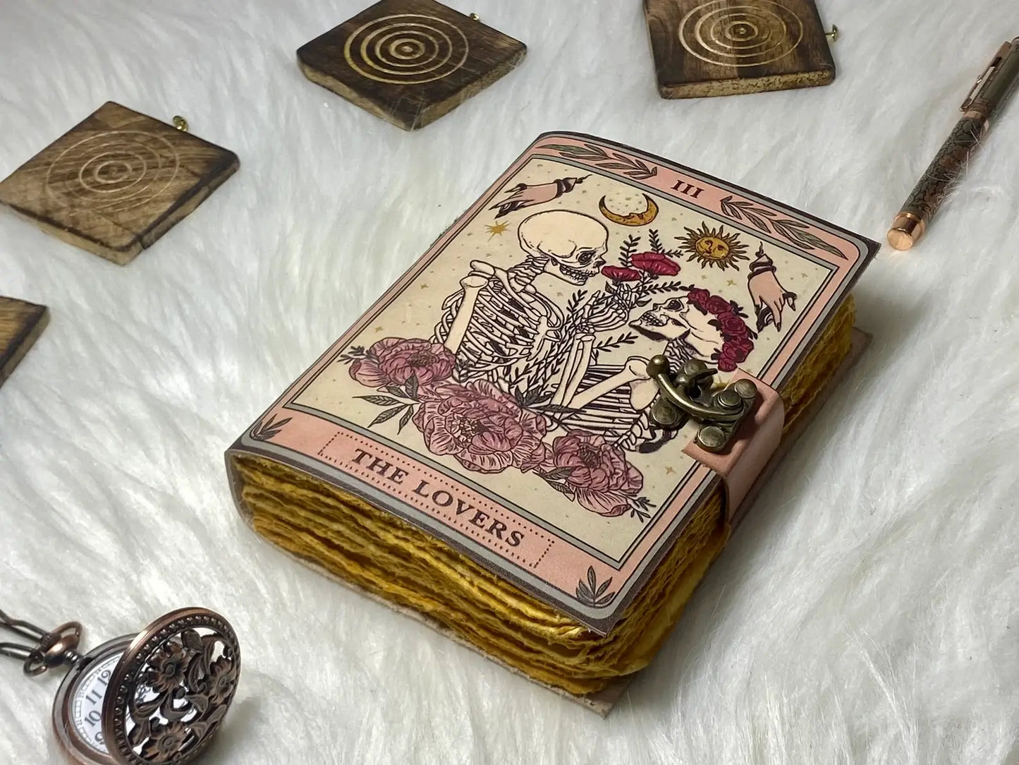 Vintage-nahkapäiväkirja – The Lover -printti