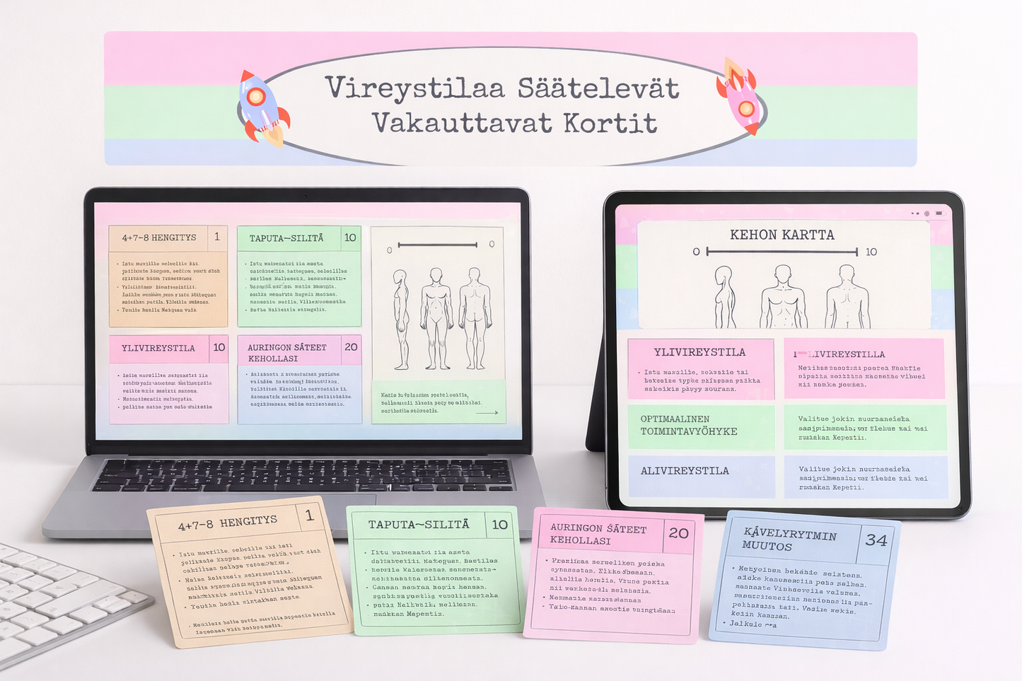 Vakauttavat digikortit™ – ammattilaislisenssi Vakaaputiikki – vakauttavia työvälineitä aikuisten terapiatyöhön