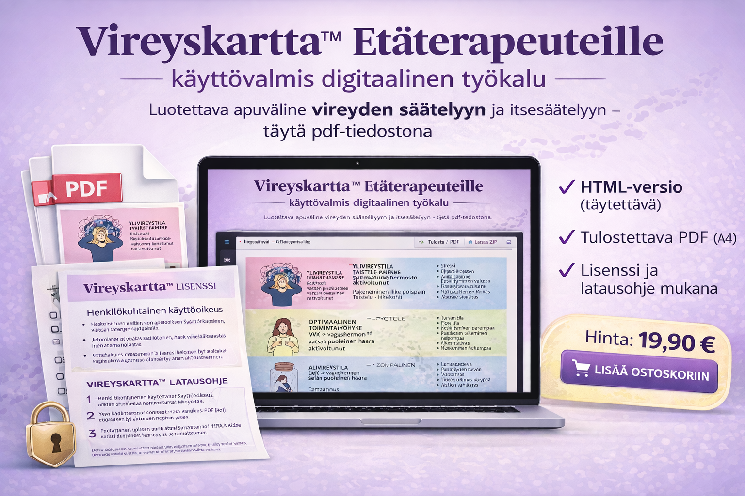 Vireyskartta™ Etäterapeuteille – käyttövalmis digitaalinen työkalu Vakaaputiikki