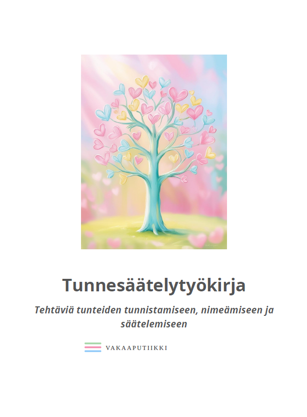 Tunnesäätelyn työkalupaketti – tunnepyörä, kortit ja työkirja Vakaaputiikki – vakauttavia työvälineitä aikuisten terapiatyöhön