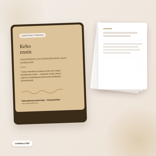 Ammattilaisen oma jaksaminen – kehollinen 7 viikon prosessi (PDF)