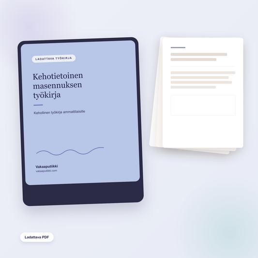 Kehotietoinen ammattilaisen kokonaisuus - E-kirjat (pdf) Vakaaputiikki – vakauttavia työvälineitä aikuisten terapiatyöhön